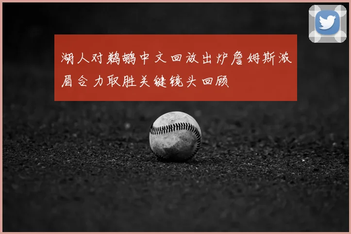 湖人对鹈鹕中文回放出炉詹姆斯浓眉合力取胜关键镜头回顾